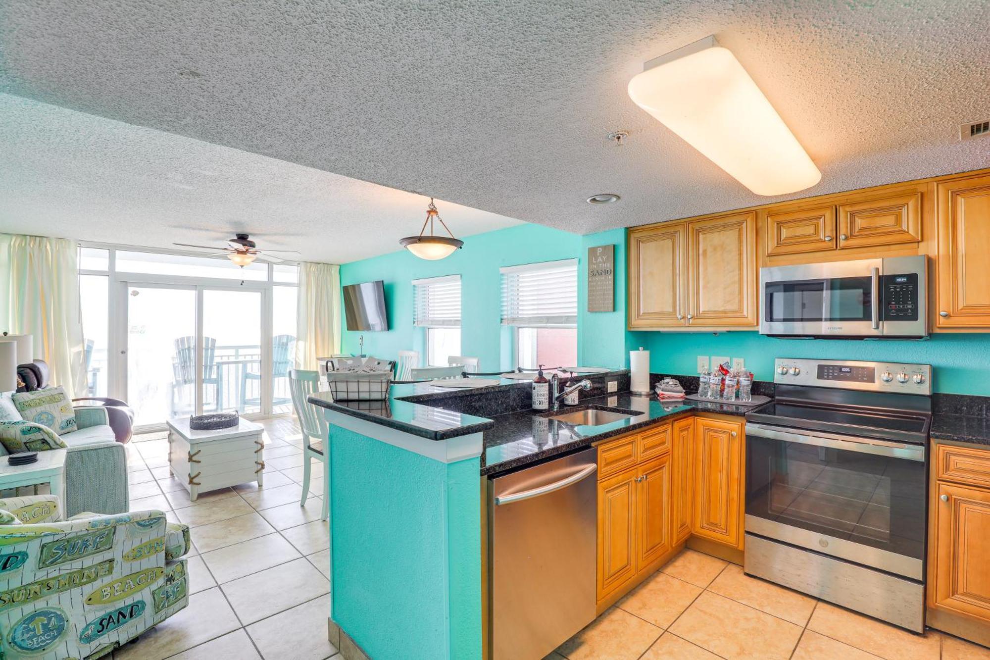 Oceanfront Condo With Huge Balcony Walk To Skywheel Myrtle Beach Exterior photo